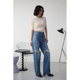 AZUL DENIM ダメージワイドデニム | AZUL BY MOUSSY | 詳細画像4