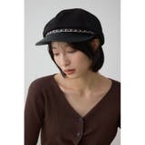 BLK | フェイクレザーチェーンキャスケット | AZUL BY MOUSSY