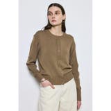 MOCHA | リネンタッチクルーネックニットカーディガン | AZUL BY MOUSSY