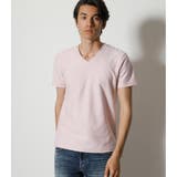 L/PNK1 | MELANGE TACK BORDER V/N TOPS | AZUL BY MOUSSY