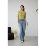 レースアップ5分袖ポロカラーニット | AZUL BY MOUSSY | 詳細画像21