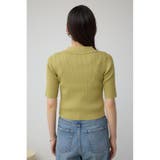 レースアップ5分袖ポロカラーニット | AZUL BY MOUSSY | 詳細画像24