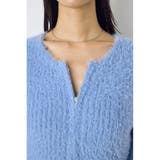ダブルジップシャギーニットカーディガン | AZUL BY MOUSSY | 詳細画像31