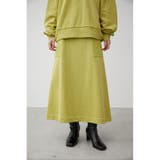 L/KHA1 | QUILTED DETAIL LONG SKIRT | AZUL BY MOUSSY