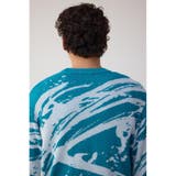 アブストラクトジャガード5分袖ニット | AZUL BY MOUSSY | 詳細画像30