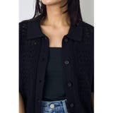 クロシェニットポロカラーカーディガン | AZUL BY MOUSSY | 詳細画像15 