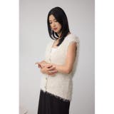 ラメフェザーVネックニットベスト | AZUL BY MOUSSY | 詳細画像3 
