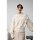 フリンジジャガードニット | AZUL BY MOUSSY | 詳細画像2