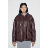 フェイクレザーミドルブルゾン | AZUL BY MOUSSY | 詳細画像33 