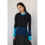 カラーブロッキングリブニット | AZUL BY MOUSSY | 詳細画像14