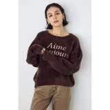 BRN | シャギーアソートロゴニット | AZUL BY MOUSSY