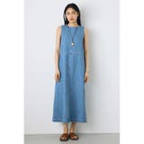 L/BLU1 | 甘撚りデニムワンピース | AZUL BY MOUSSY