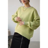 LIME | スウェットライクジャガードニット | AZUL BY MOUSSY