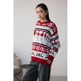 柄RED5 | ノルディックアグリーニット | AZUL BY MOUSSY