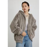BEG | B-HEAT フェイクファーフーディーブルゾン | AZUL BY MOUSSY