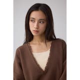 Vネックフリンジスウェッターニット | AZUL BY MOUSSY | 詳細画像13 