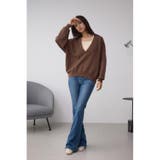 Vネックフリンジスウェッターニット | AZUL BY MOUSSY | 詳細画像15 