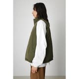 STAND UP COLLAR PADDING VEST | AZUL BY MOUSSY | 詳細画像16