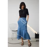カシュクールフレアマーメードデニムスカート | AZUL BY MOUSSY | 詳細画像4 