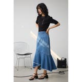 カシュクールフレアマーメードデニムスカート | AZUL BY MOUSSY | 詳細画像3 