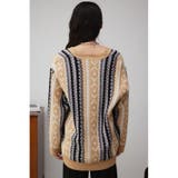 柄ニットカーディガン | AZUL BY MOUSSY | 詳細画像16 