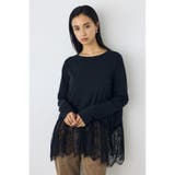 BLK | ヘムレースドッキング長袖トップス | AZUL BY MOUSSY
