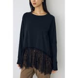 ヘムレースドッキング長袖トップス | AZUL BY MOUSSY | 詳細画像24 