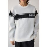 WHT | ラインジャガードロゴニット | AZUL BY MOUSSY