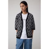 ジグザクパターン半袖カーディガン | AZUL BY MOUSSY | 詳細画像2