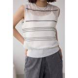 O/WHT1 | シアークロシェニットタンクトップ | AZUL BY MOUSSY