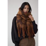 柄BRN5 | レオパードジャガードマフラー | AZUL BY MOUSSY