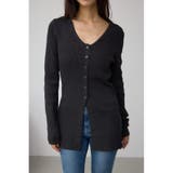 BLK | Vネックリブニットカーディガン | AZUL BY MOUSSY