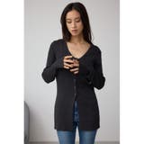 Vネックリブニットカーディガン | AZUL BY MOUSSY | 詳細画像3 