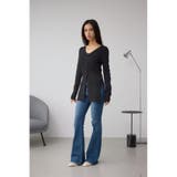 Vネックリブニットカーディガン | AZUL BY MOUSSY | 詳細画像4 