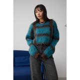 チェックパターンクロップドシャギーニット | AZUL BY MOUSSY | 詳細画像13 