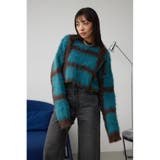チェックパターンクロップドシャギーニット | AZUL BY MOUSSY | 詳細画像14 