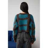チェックパターンクロップドシャギーニット | AZUL BY MOUSSY | 詳細画像18 
