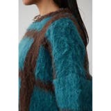 チェックパターンクロップドシャギーニット | AZUL BY MOUSSY | 詳細画像20 