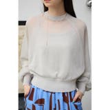 GRY | ボリュームスリーブシアーニット | AZUL BY MOUSSY