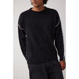 BLK | ブランケットステッチニットプルオーバー | AZUL BY MOUSSY