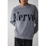 L/GRY1 | シャギージャガードロゴニット | AZUL BY MOUSSY