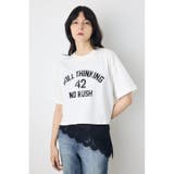 WHT | カスレプリントTシャツ | AZUL BY MOUSSY