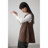 Vネックスエードギャザーベスト | AZUL BY MOUSSY | 詳細画像12