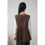 Vネックスエードギャザーベスト | AZUL BY MOUSSY | 詳細画像16