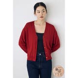 RED | 格上げVネックニットカーディガン | AZUL BY MOUSSY