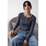 T.GRY | Wジップ配色リブカーディガン | AZUL BY MOUSSY