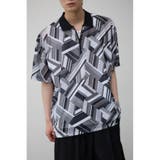 柄BLK5 | 幾何学柄シアーポロシャツ | AZUL BY MOUSSY