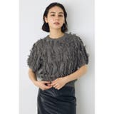 フリンジデザイン5分袖ニットトップス | AZUL BY MOUSSY | 詳細画像20