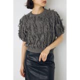 フリンジデザイン5分袖ニットトップス | AZUL BY MOUSSY | 詳細画像21
