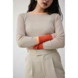 L/BEG1 | SHEER GLITTER BLOCKNIG KNIT | AZUL BY MOUSSY